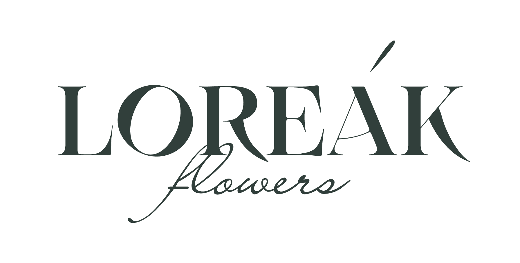 Основная версия логотипа «LOREÁK Flowers»