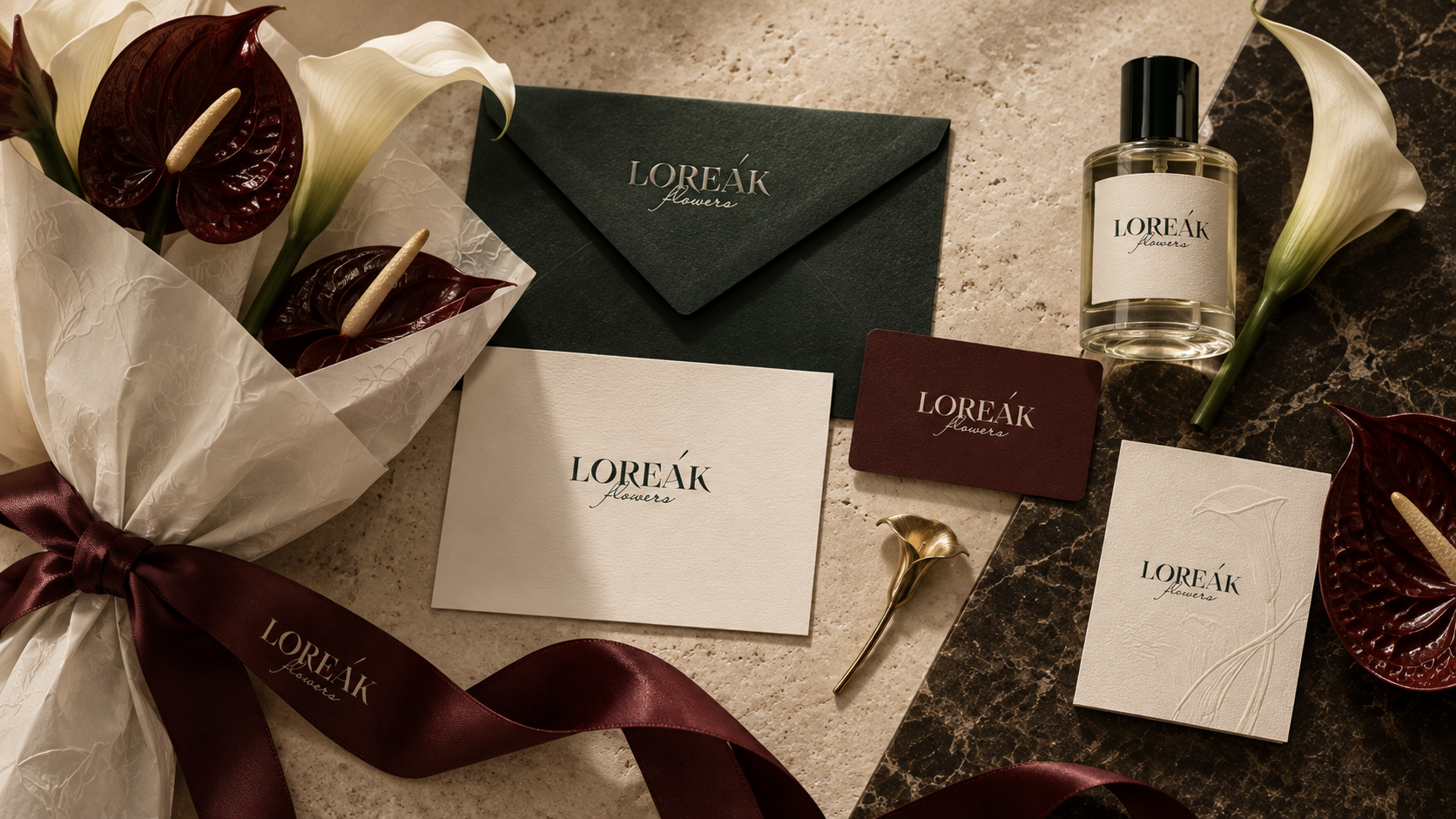 Визуализация фирменного стиля «LOREÁK Flowers»